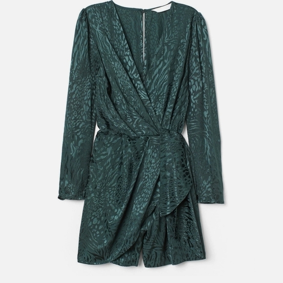 H&M Pants - H&M Teal Long Sleeve Wrap Dress